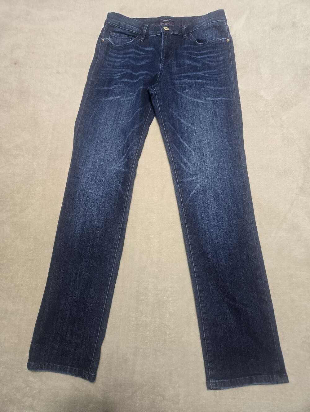 Tommy Hilfiger Greenwich Straight Womens Jeans Size 6 (28x30) Dark Demin Whisker
